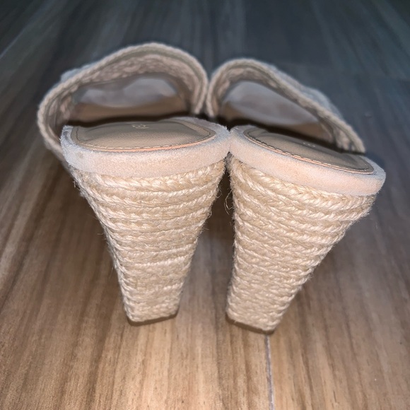 Veronica Beard Womens Ezrah Beige Macrame Espadrille Wedge Sandals Shoes 6.5 - Picture 7 of 8